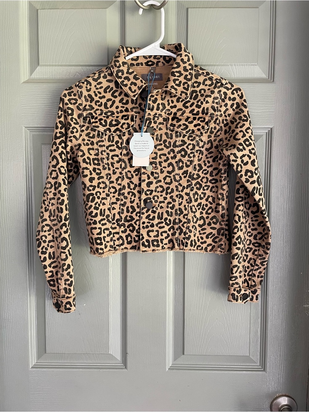 DL1961 Leopard Print Jacket in Tan and Black